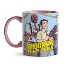 Caneca Brooklyn 99 Cartoon Rosa