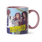 Caneca Brooklyn 99 Cartoon Rosa