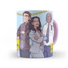 Caneca Brooklyn 99 Cartoon Rosa