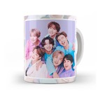 Caneca Bts Bangtan Boys Integrantes E Logo - Interior E Alça