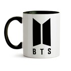 Caneca Bts Bangtan Boys Logo - Interior E Alça Preta