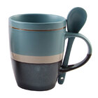 Caneca C/ Colher Ribbon-bon Gourmet - Azul