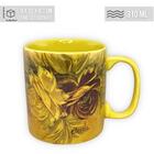 Caneca Café Com Leite Chá Reta De Porcelana 310 Ml Colorida E