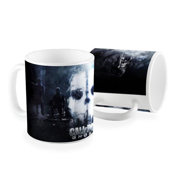 Caneca Call Of Duty Game Batalha Black Ghost Fantasma