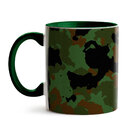Caneca Camuflada - Interior E Alça Verde Escuro