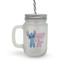 Caneca Canudo Stitch E Angel