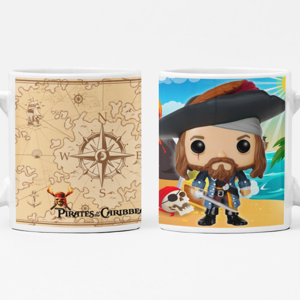 Caneca Capitão Barbossa Piratas Do Caribe Modelo 3