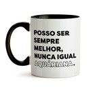 Caneca Características  Signo Aquário - Interior E Alça Preta