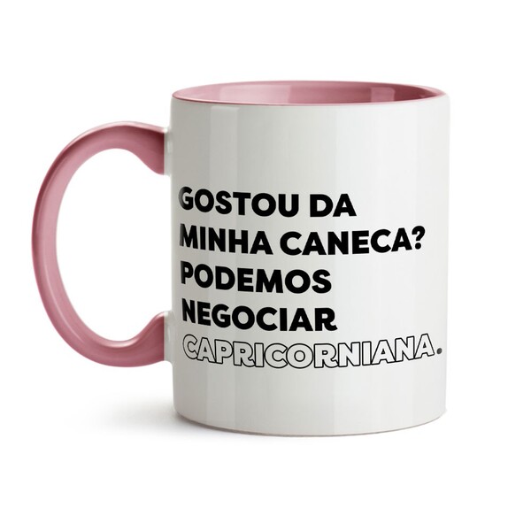Caneca Características  Signo Capricórnio - Interior E Alça R