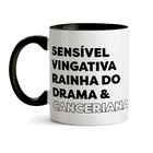 Caneca Características Câncer - Interior E Alça Preta