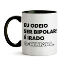 Caneca Características Signo Gêmeos - Interior E Alça Preta