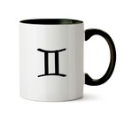 Caneca Características Signo Gêmeos - Interior E Alça Preta