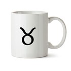 Caneca Características Signo Touro - Interior E Alça Branca