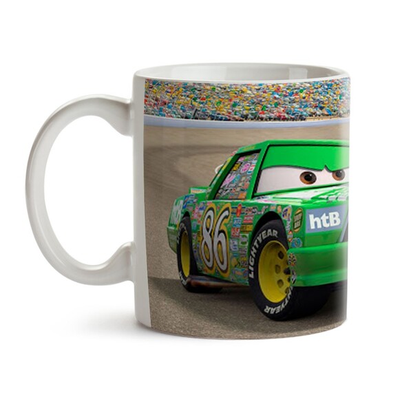 Caneca Carros Chick Hicks Nome - Interior E Alça Branca
