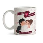 Caneca Casamento Desenho Casal Beijando