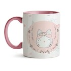 Caneca Cat Zen - Interior E Alça Rosa