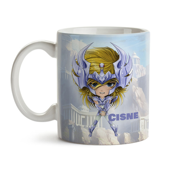 Caneca Cavaleiro Do Zodíaco Hioga De Cisne Interior E Alça Br