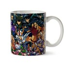 Caneca Cavaleiro Do Zodíaco Personagens - Interior E Alça Bra
