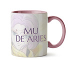 Caneca Cavaleiros Do Zodiaco Mu De Áries Interior E Alça Rosa