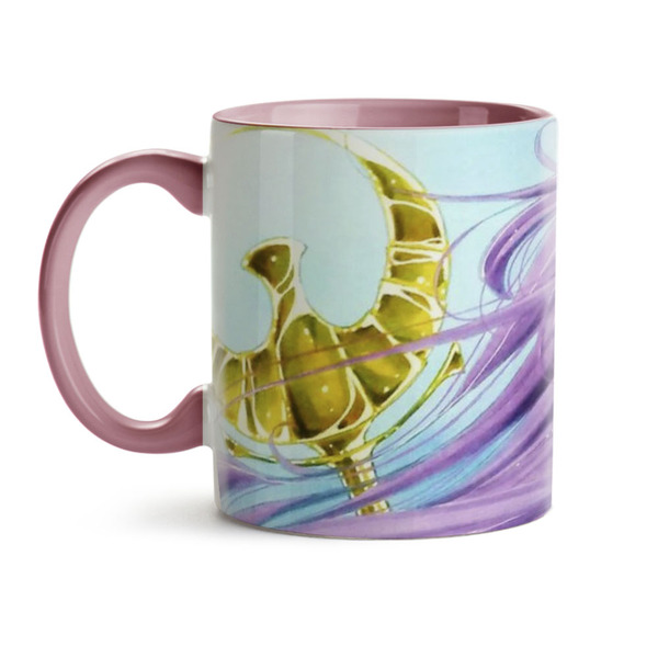 Caneca Cavaleiros Do Zodiaco Princesa Athena Interior E Alça
