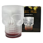 Caneca Caveira 500ml Vidro Com Base Vermelha