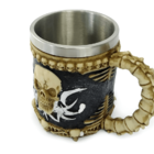 Caneca Caveira Dark 400ml Com Alça Copo Decorativo Em Metal E