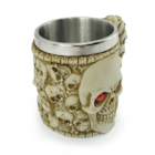 Caneca Caveira De Olho Vermelho Com Alça 400ml Copo Decorativ