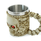 Caneca Caveira De Olho Vermelho Com Alça 400ml Copo Decorativ
