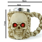 Caneca Caveira De Olho Vermelho Com Alça 400ml Copo Decorativ