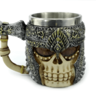 Caneca Caveira Medieval 400ml Com Alça De Machado Copo Decora
