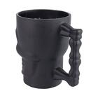 Caneca Caveira Preto Fosco Vidro 500ml