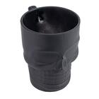 Caneca Caveira Preto Fosco Vidro 500ml