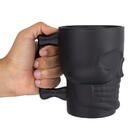 Caneca Caveira Preto Fosco Vidro 500ml