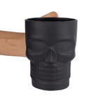 Caneca Caveira Preto Fosco Vidro 500ml