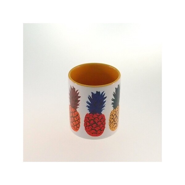 Caneca Cerâmica Personalizada Desenho 3 Abacaxis Chá E Café 3