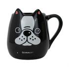 Caneca Cerâmica Preta Criativa Cachorro