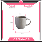 Caneca Chá Cerâmica 397ml Concreto Cinza