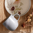 Caneca Chá Cerâmica Anastásia 397ml Cinza