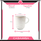 Caneca Chá Cerâmica Caoba 379ml Bege