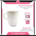 Caneca Chá Cerâmica Caoba 379ml Bege