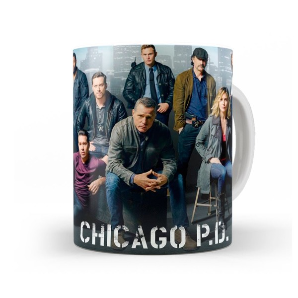 Caneca Chicago Fire Elenco Pd - Interior E Alça Branca (simpl