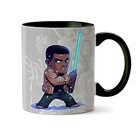 Caneca Coleção Star Wars Finn - Interior E Alça Preta