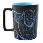 Caneca Com Alça Quadrada Capitão América 500 Ml