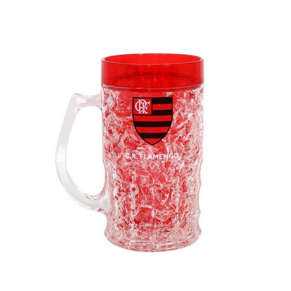 Caneca Com Gel Congelante Customizada Do Flamengo 400ml