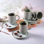 Caneca Com Pires Coup Green Granite 330 Ml Verde Porto Brasil