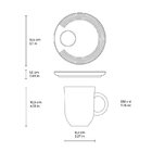 Caneca Com Pires Coup Green Granite 330 Ml Verde Porto Brasil