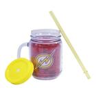 Caneca Com Tampa E Canudo Flash