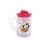 Caneca Com Tampa E Canudo Mickey & Minnie Tsum Tsum