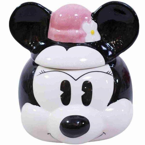Caneca Com Tampa Minnie Mouse Rosto Disney