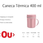 Caneca Com Tampa Vedação Hermética 400ml Térmica Chá Café Ou